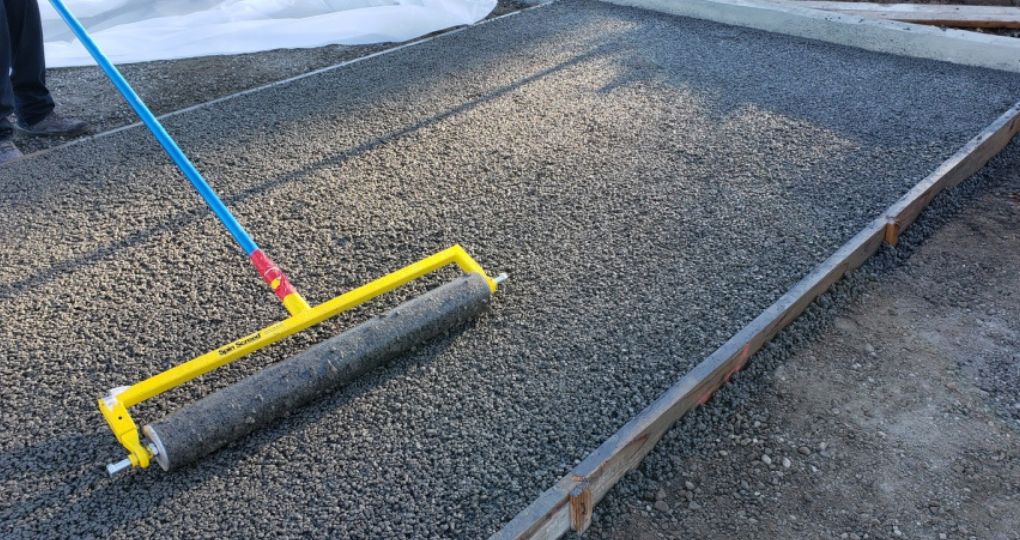 Béton drainant gris