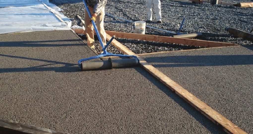 Béton poreux gris
