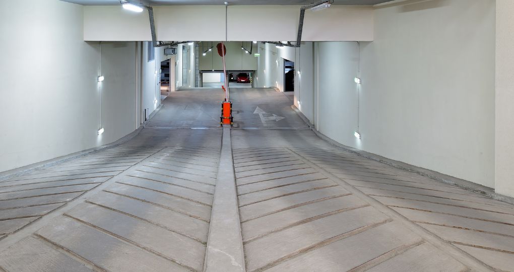 Descente de garage en béton