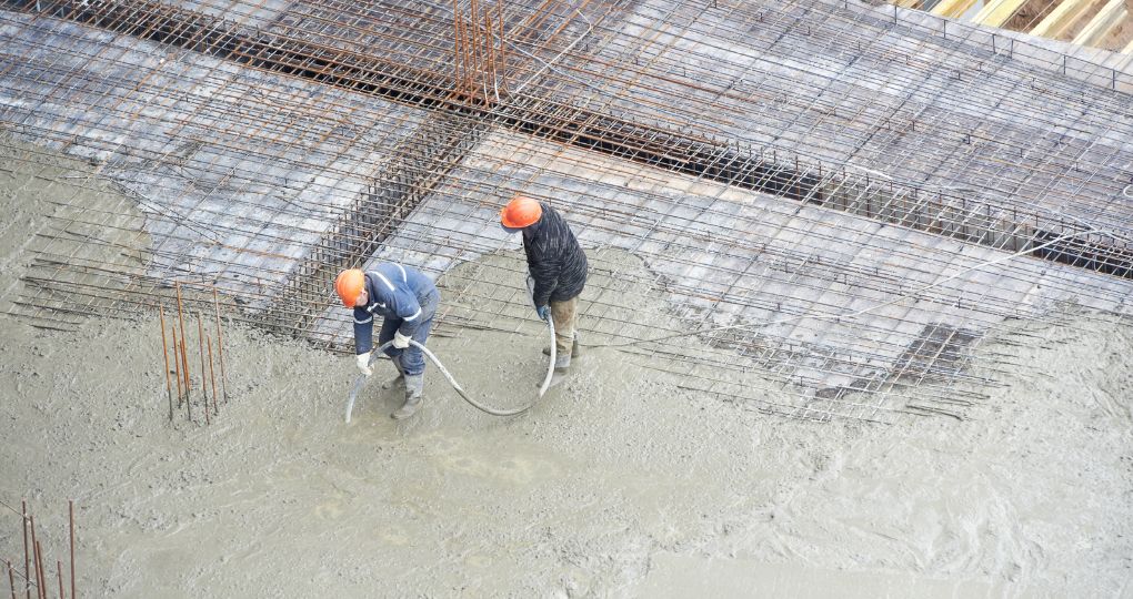béton par temps froid