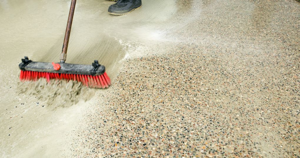 lavage béton lavé