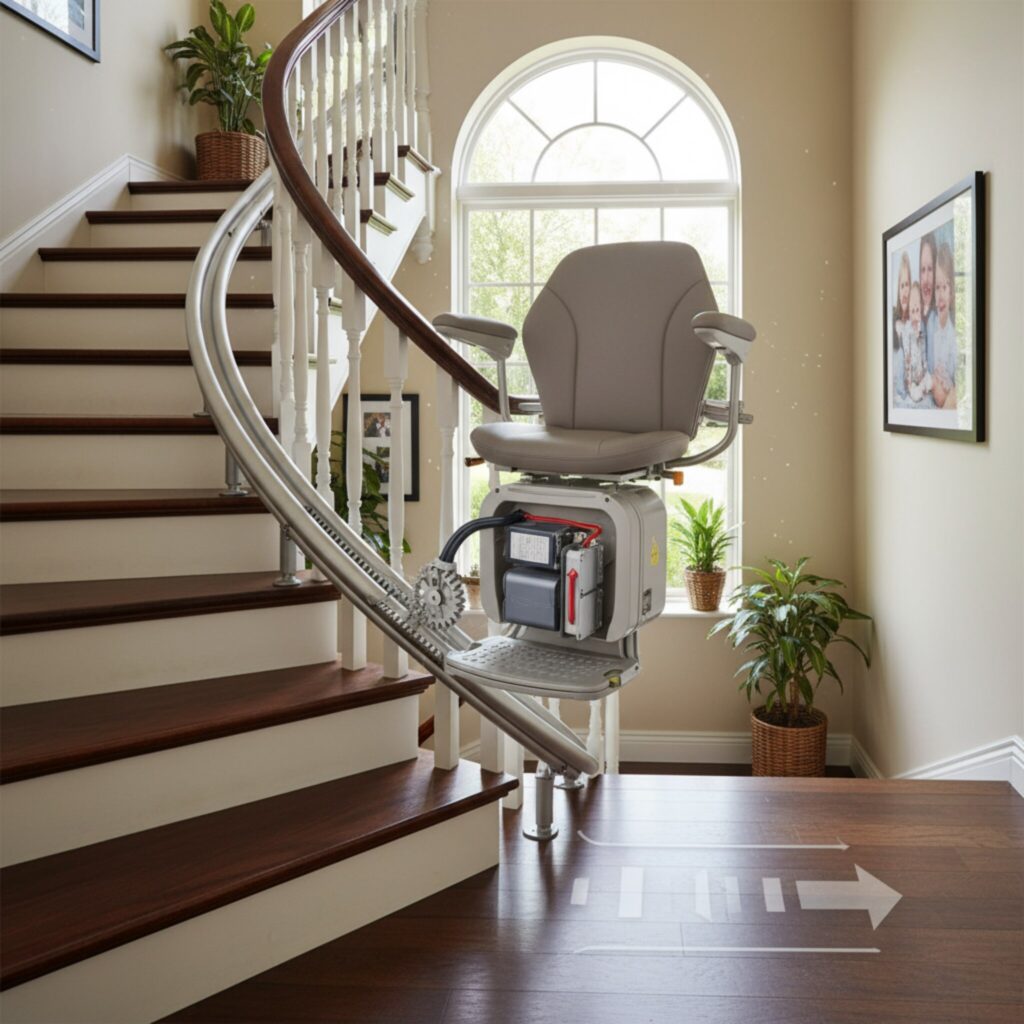 Comment fonctionne un monte-escalier électrique?