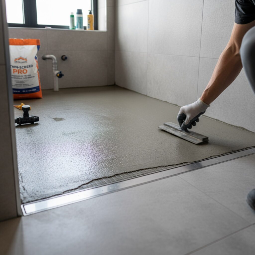 Peut-on réduire l’épaisseur de la chape dans la douche?
