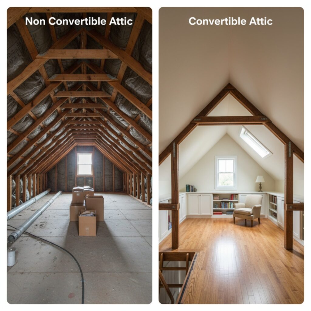 Quelle est la différence entre combles perdus et combles aménageables?