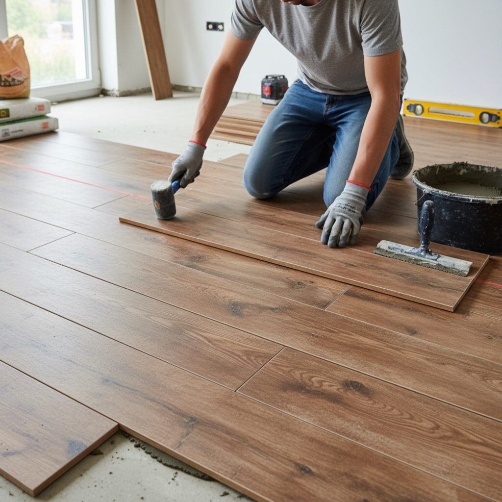 Comment poser un carrelage imitation bois?