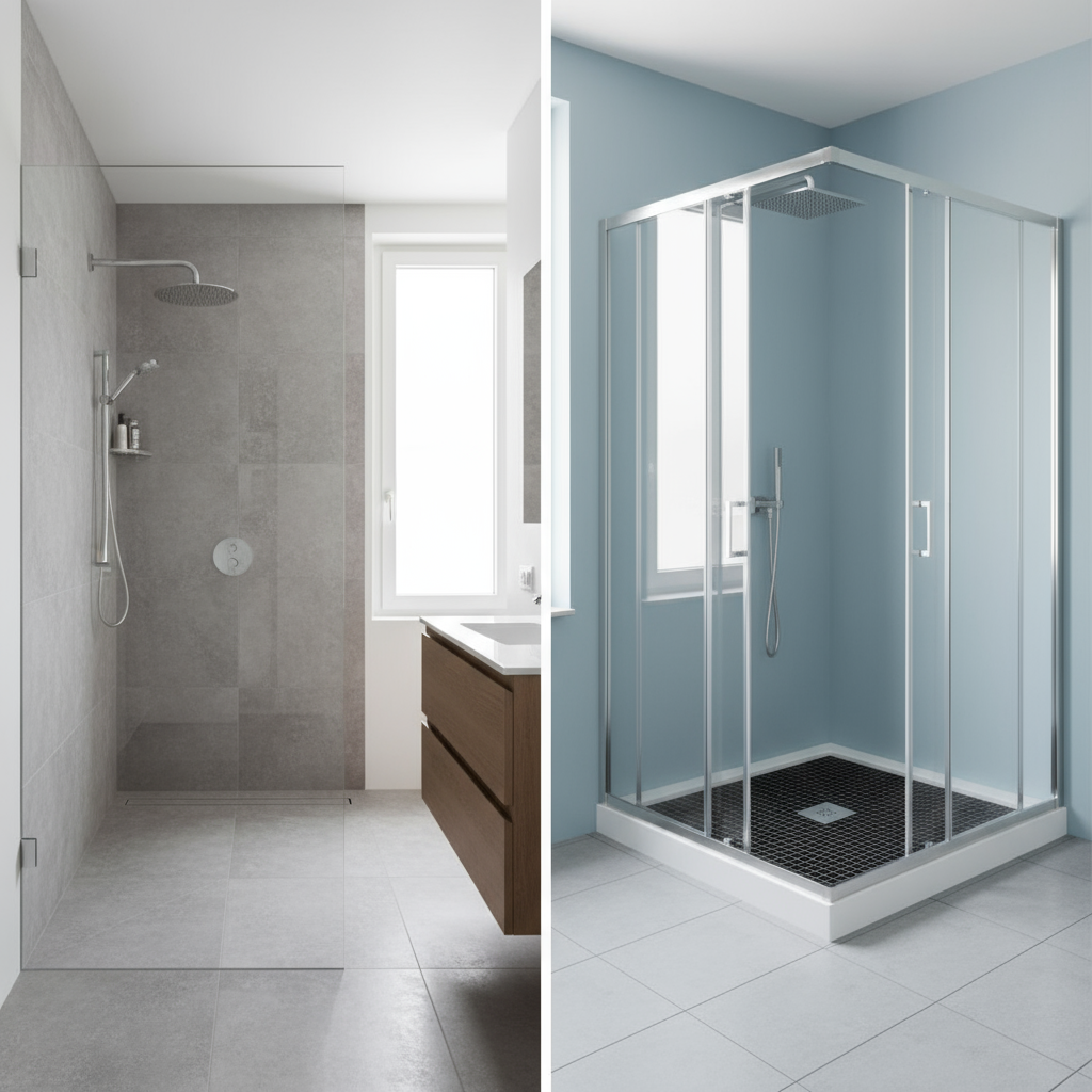 Quelle différence entre douche à l’italienne et douche avec receveur extra-plat?