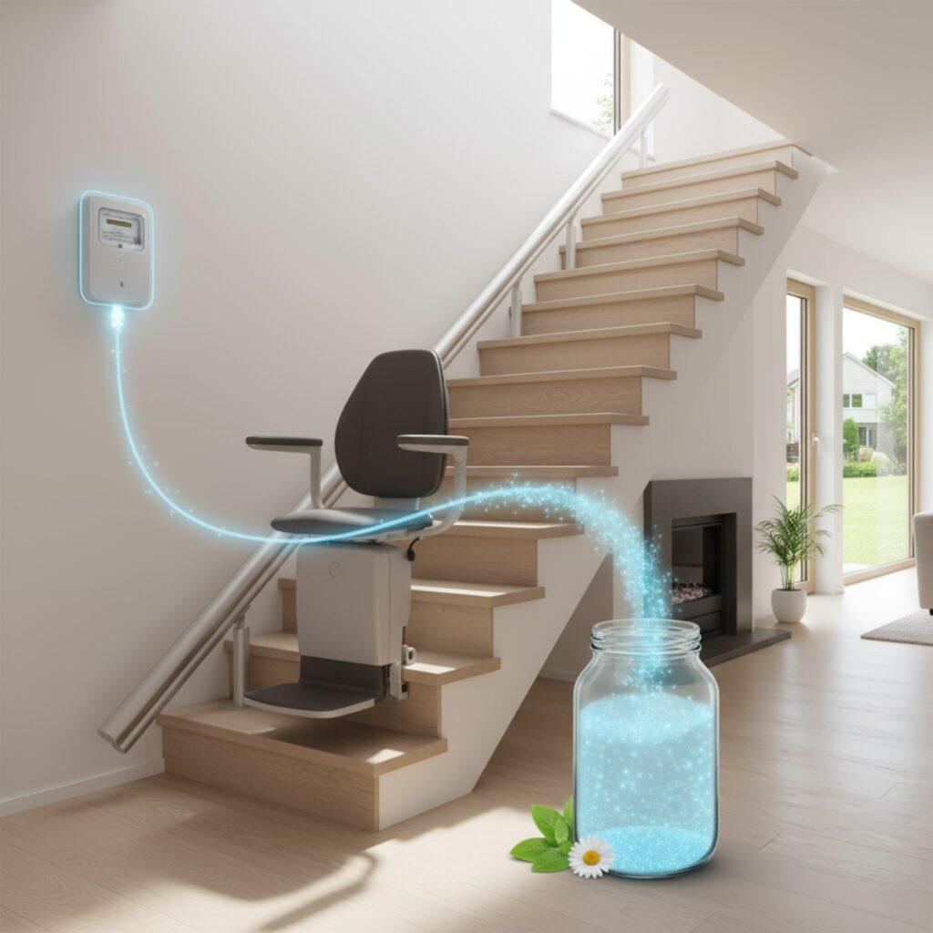 Quelle est la consommation électrique moyenne d’un monte-escalier?