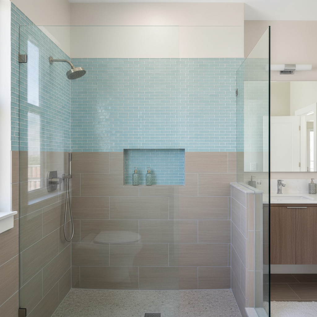 Quelle hauteur pour les parois de la douche?