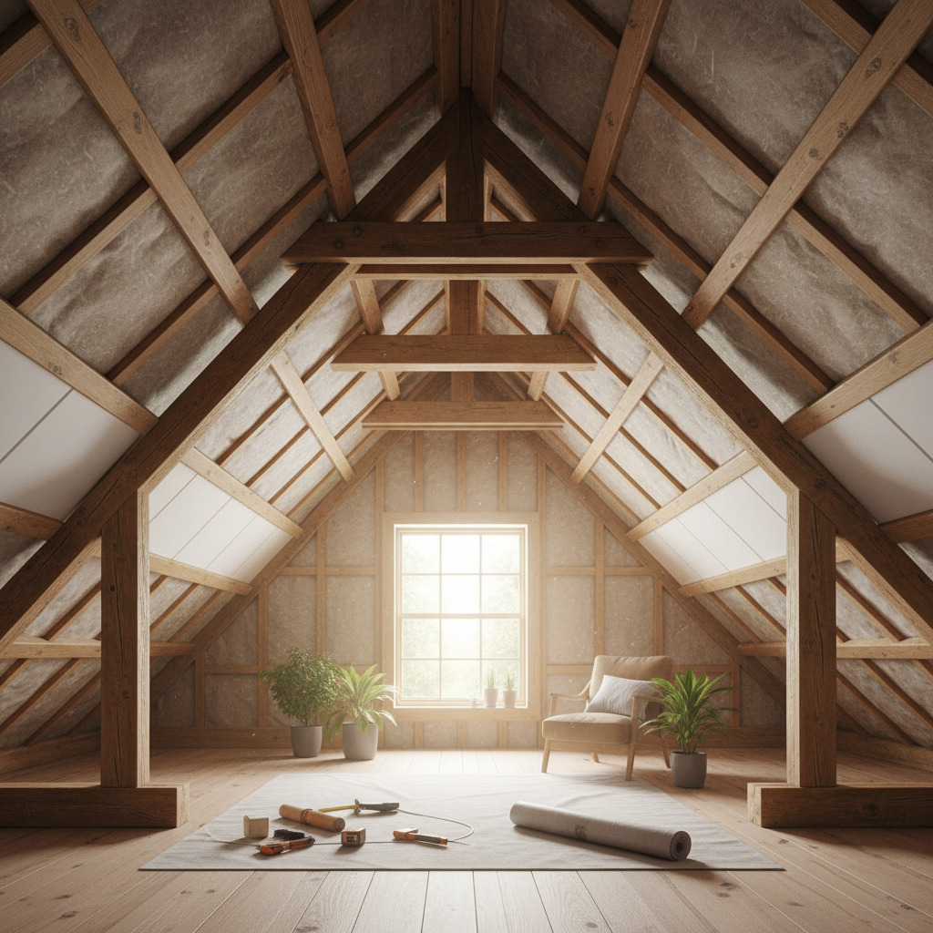 Comment isoler les combles avec une charpente traditionnelle apparente?