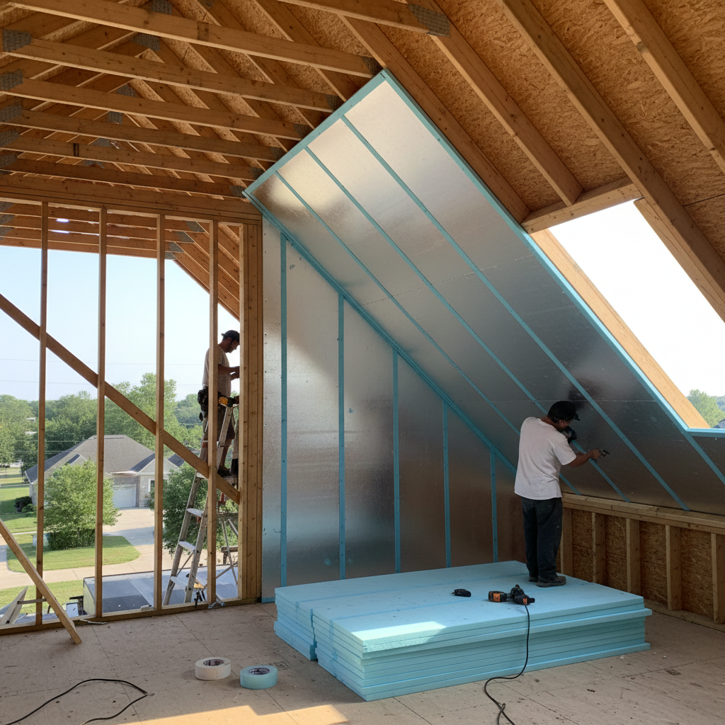 Comment poser une isolation continue sur les murs pignons des combles?