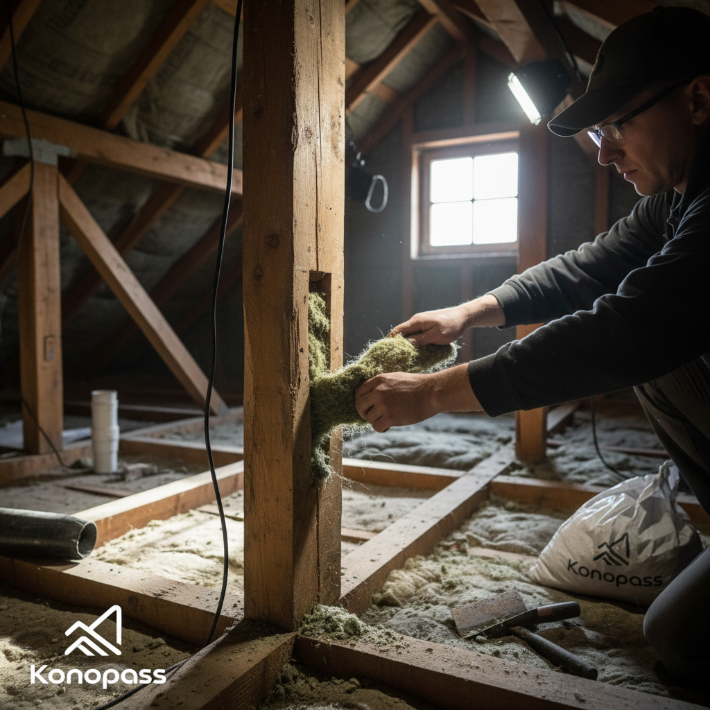 Le Konopass est-il efficace pour boucher les fissures dans les combles?
